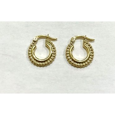 PENDIENTES ARO ORO AMARILLO LISA                                      