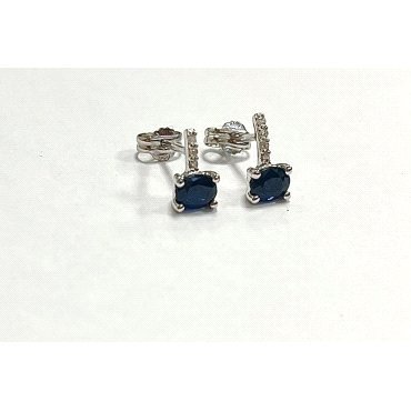 PENDIENTES ORO BLANCO BRILLANTES                                      