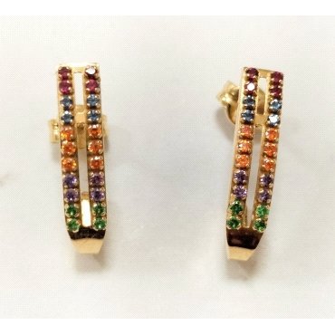 PENDIENTES ORO AMARILLO PIEDRA                                        