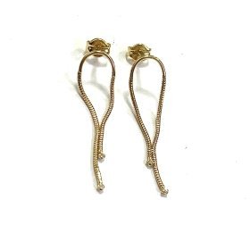 PENDIENTES O.A  DE CADENA CON PIEDRA 15MM                             