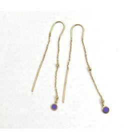 PENDIENTES O.A  LARGO  ESMALTE  MORAO                                 