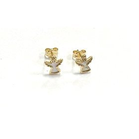 PENDIENTES O.A  ANGELITOS  NACAR 8MM PRESION                          