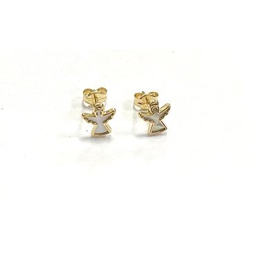 PENDIENTES O.A  ANGELITOS  NACAR 8MM PRESION                          