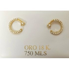 PENDIENTES ORO AMARILLO PIEDRA                                        