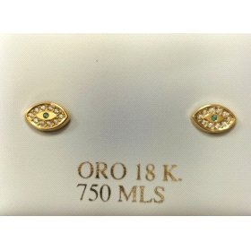 PENDIENTES ORO AMARILLO PIEDRA                                        