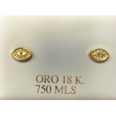 PENDIENTES ORO AMARILLO PIEDRA                                        