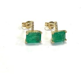 PENDIENTES ORO AMARILLO BRILLANTES                                    