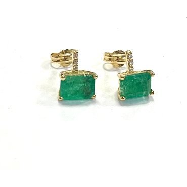 PENDIENTES ORO AMARILLO BRILLANTES                                    