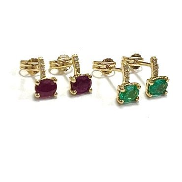 PENDIENTES ORO AMARILLO BRILLANTES                                    