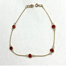 PULSERA SRA. ORO AMARILLO PIEDRA BOCEL                                