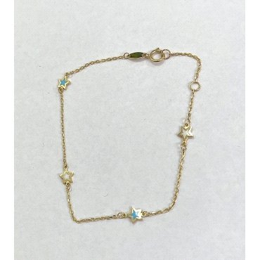 PULSERA SRA. ORO AMARILLO PIEDRA ESTRELLA                             