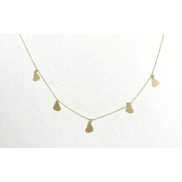 GARGANTILLA ORO AMARILLO CORAZONES                                    