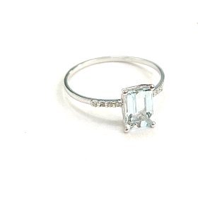 SORTIJA ORO BLANCO BRILLANTES                                         