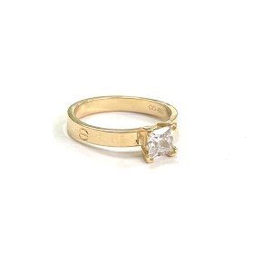 SORTIJA O.A  CON GARRAS  CARRE 5.5 MM  PIEDRA                         