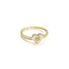 SORTIJA O.A  CORAZON ESMALTE PIEDRAS                                  