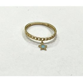 SORTIJA O.A CON ESTRELLA ESMALTE  AZUL                                
