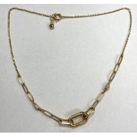 GARGANTILLA ORO AMARILLO ITALIANO PIEDRA                              