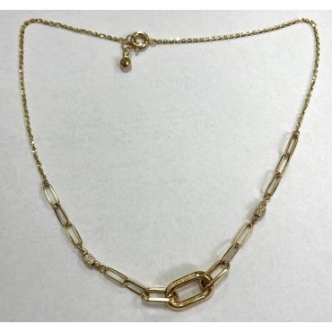GARGANTILLA ORO AMARILLO ITALIANO PIEDRA                              