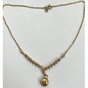GARGANTILLA ORO AMARILLO ITALIANO PIEDRA                              