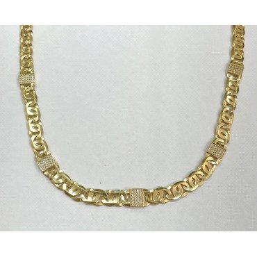 GARGANTILLA ORO AMARILLO ITALIANO PIEDRA                              