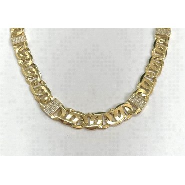 GARGANTILLA ORO AMARILLO ITALIANO PIEDRA                              