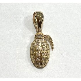 COLGANTE ORO AMARILLO PIEDRA GRANADA                                  