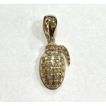 COLGANTE ORO AMARILLO PIEDRA GRANADA                                  