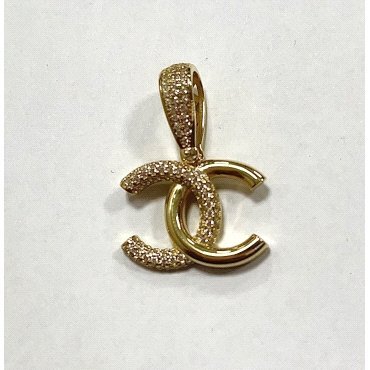 COLGANTE ORO AMARILLO PIEDRA CHANEL BRILLO                            