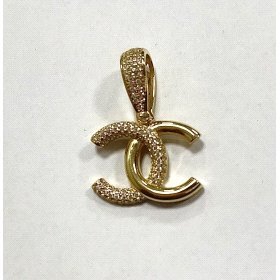 COLGANTE ORO AMARILLO PIEDRA CHANEL BRILLO                            