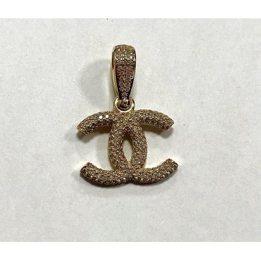 COLGANTE ORO AMARILLO PIEDRA CHANEL                                   