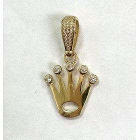 COLGANTE ORO AMARILLO PIEDRA COROBA BRILLO                            