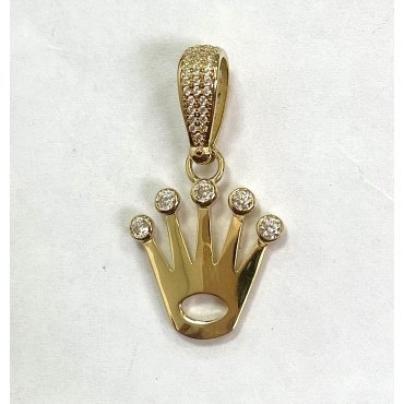COLGANTE ORO AMARILLO PIEDRA COROBA BRILLO                            