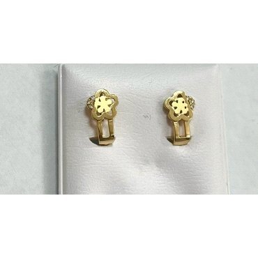 PENDIENTES ORO AMARILLO BRILLANTES                                    