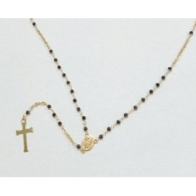 ROSARIO ORO AMARILLO PIEDRA ONIX                                      