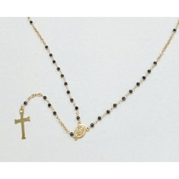 ROSARIO ORO AMARILLO PIEDRA ONIX                                      