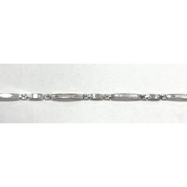 PULSERA SRA. ORO BLANCO ITALIANA LISA                                 