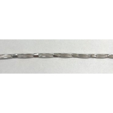 PULSERA SRA. ORO BLANCO ITALIANA LISA                                 