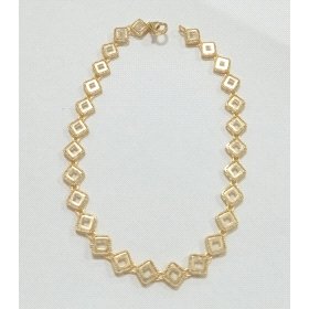 PULSERA SRA. ORO AMARILLO ROMBOS                                      