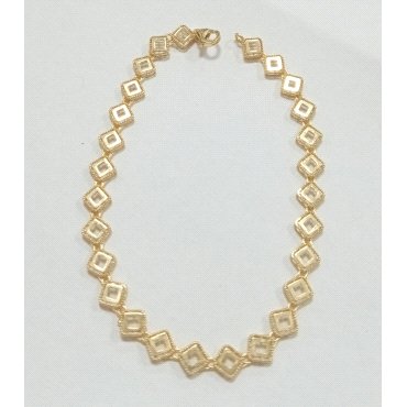 PULSERA SRA. ORO AMARILLO ROMBOS                                      