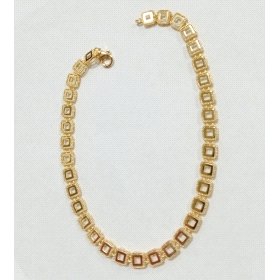 PULSERA SRA. ORO AMARILLO CUADRADOS                                   
