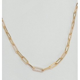 GARGANTILLA ORO AMARILLO PIEDRA FORZADA                               