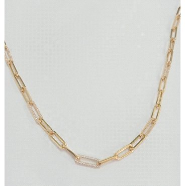GARGANTILLA ORO AMARILLO PIEDRA FORZADA                               