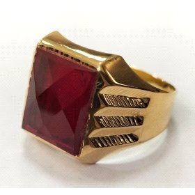 SELLO CABALLERO ORO AMARILLO PIEDRA                                   