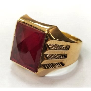 SELLO CABALLERO ORO AMARILLO PIEDRA                                   