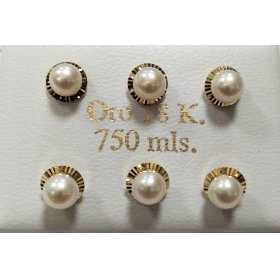 PENDIENTES NIÑA ORO AMARILLO PERLA                                    