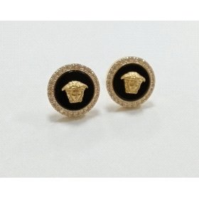 PENDIENTES O.A  PIEDRAS Y SIMBOLO VERSACHE PRESION                    