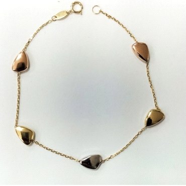 PULSERA SRA. ORO TRICOLOR                                             