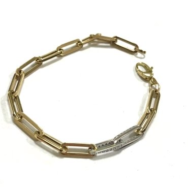 PULSERA SRA. ORO BICOLOR PIEDRA                                       