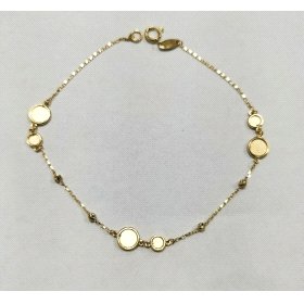 PULSERA SRA. ORO AMARILLO  19CM                                       
