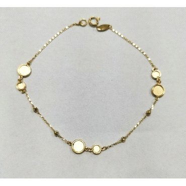 PULSERA SRA. ORO AMARILLO  19CM                                       